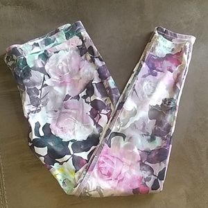 HUE Floral Jeggings XL